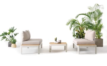 Portals Modulsett 2× 2-seter sofaer + sofabord - Korallsand - Hagemøbler & utemiljø - Hagegruppe - Sofagruppe utendørs