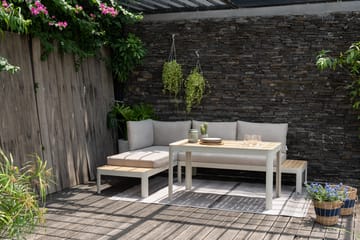 Portals Modulsett 2× 2-seter sofaer + sofabord - Korallsand - Hagemøbler & utemiljø - Hagegruppe - Sofagruppe utendørs