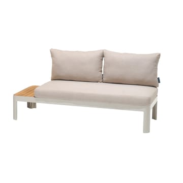 Portals Modulsett 2-seter sofa + C-form sidebord - Beige/Tre - Hagemøbler & utemiljø - Hagegruppe - Cafemøbler & cafesett