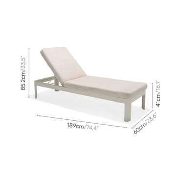 Portals Solseng + C-form sidebord - Beige/Tre - Hagemøbler & utemiljø - Stoler & Lenestoler - Solstoler