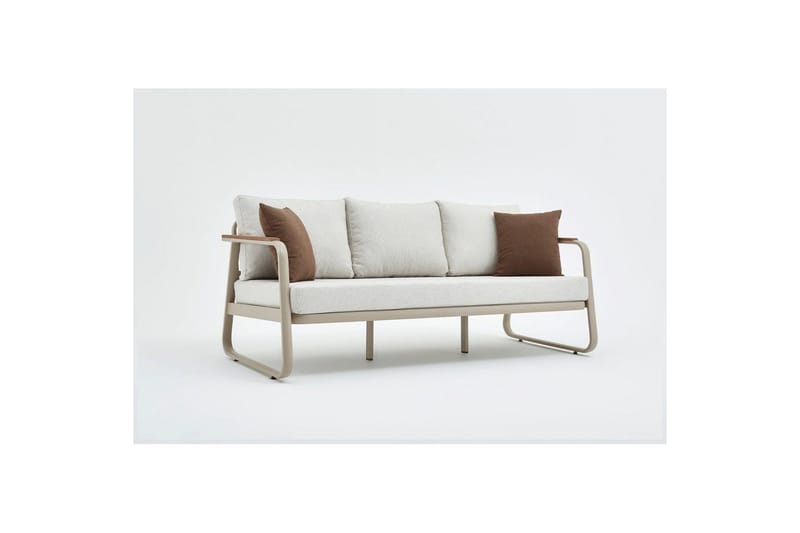 Rio Sofasett Utendørs 6-seter Beige - Beige - Hagemøbler & utemiljø - Hagegruppe - Sofagruppe utendørs