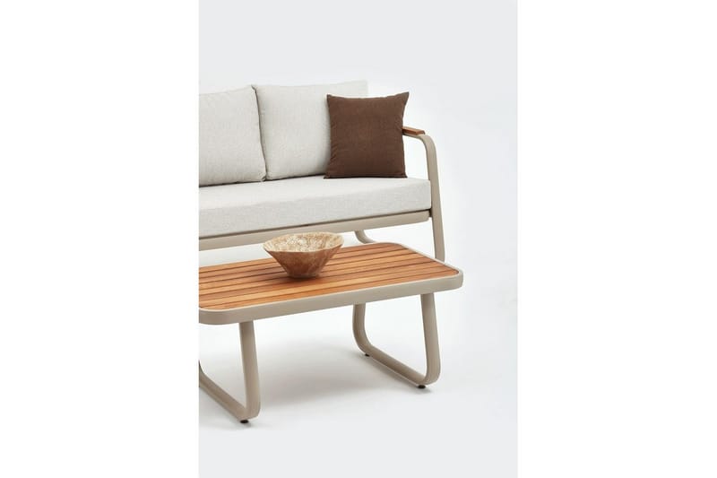 Rio Sofasett Utendørs 6-seter Beige - Beige - Hagemøbler & utemiljø - Hagegruppe - Sofagruppe utendørs