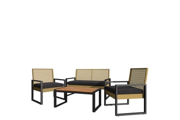 Rosemere Loungegruppe Utendørs - Brun/Svart - Hagemøbler & utemiljø - Hagegruppe - Sofagruppe utendørs