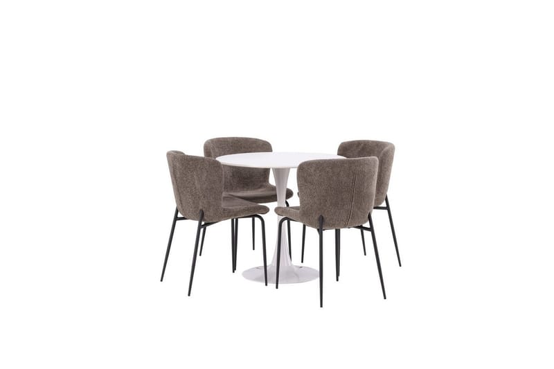 Rundt spisesett Hamden, Modesto, Brun