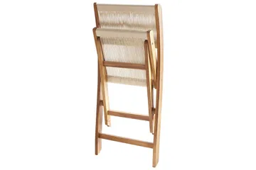 Sammenleggbare utemøbler Prossedi - Beige, Lys Tre - Hagemøbler & utemiljø - Hagegruppe - Spisegrupper hage