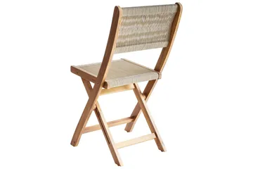 Sammenleggbare utemøbler Prossedi - Beige, Lys Tre - Hagemøbler & utemiljø - Hagegruppe - Spisegrupper hage