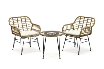 Sammy Balkonggruppe 2-seter - Beige - Hagemøbler & utemiljø - Hagegruppe - Cafemøbler & cafesett