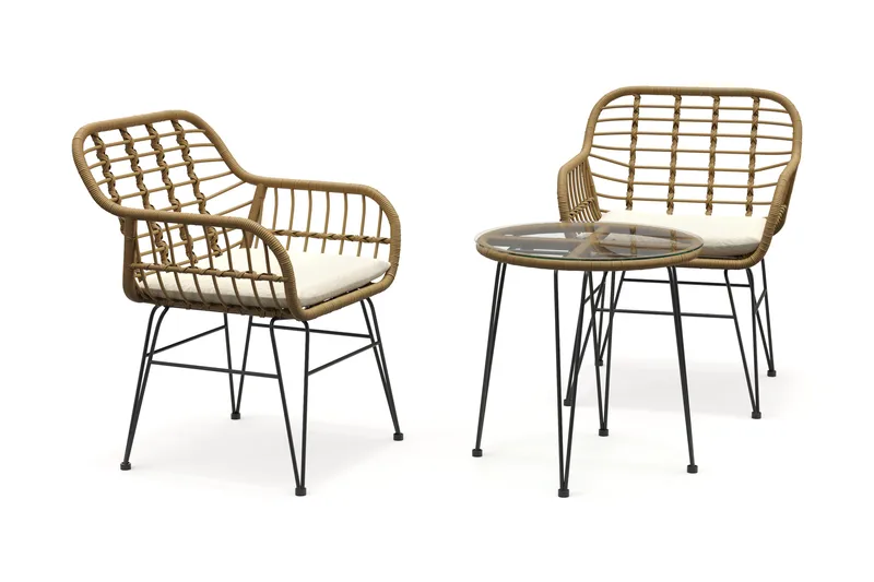 Sammy Balkonggruppe 2-seter - Beige - Hagemøbler & utemiljø - Hagegruppe - Cafemøbler & cafesett