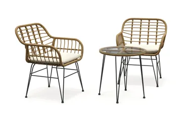 Sammy Balkonggruppe 2-seter - Beige - Hagemøbler & utemiljø - Hagegruppe - Cafemøbler & cafesett