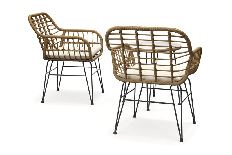 Sammy Balkonggruppe 2-seter - Beige - Hagemøbler & utemiljø - Hagegruppe - Cafemøbler & cafesett