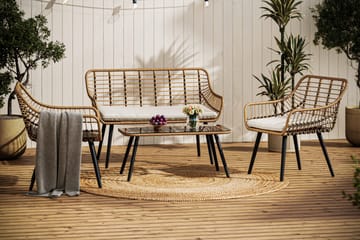 Sammy Sofagruppe 4-seter - Beige - Hagemøbler & utemiljø - Hagegruppe - Sofagruppe utendørs
