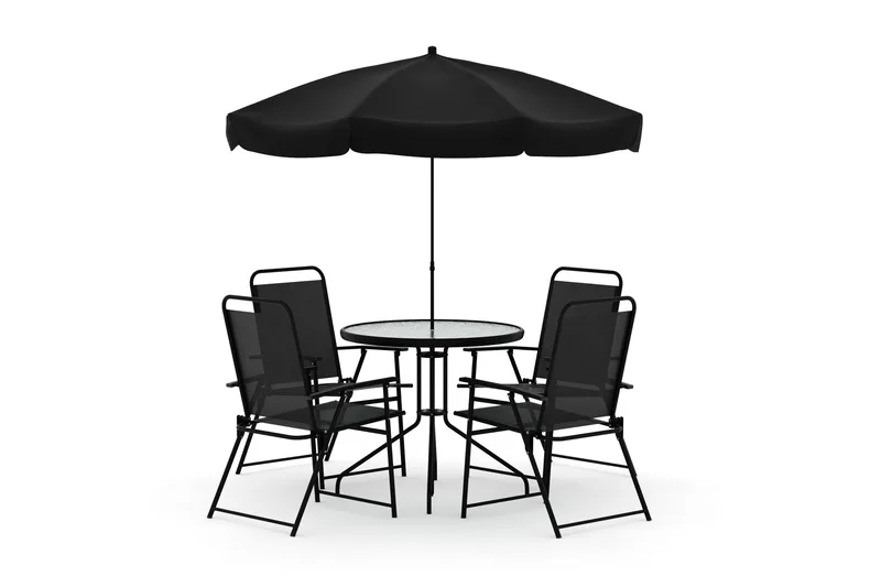 Samra Spisegruppe 4-seter, Svart