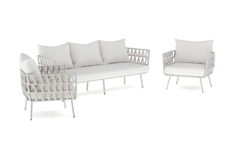 Sandina sofagruppe 3-seter + 2 lenestoler - Beige - Hagemøbler & utemiljø - Loungemøbler - Loungegrupper