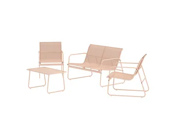 Scopello sofagruppe 2-seters sofa + 2 lenestoler med bord utendørs - Beige - Hagemøbler & utemiljø - Hagegruppe - Sofagruppe utendørs