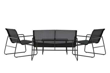 Scopello Sofagruppe Utendørs 4-seter - Svart - Hagemøbler & utemiljø - Hagegruppe - Sofagruppe utendørs