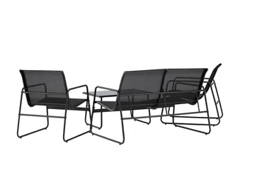 Scopello Sofagruppe Utendørs 4-seter - Svart - Hagemøbler & utemiljø - Hagegruppe - Sofagruppe utendørs