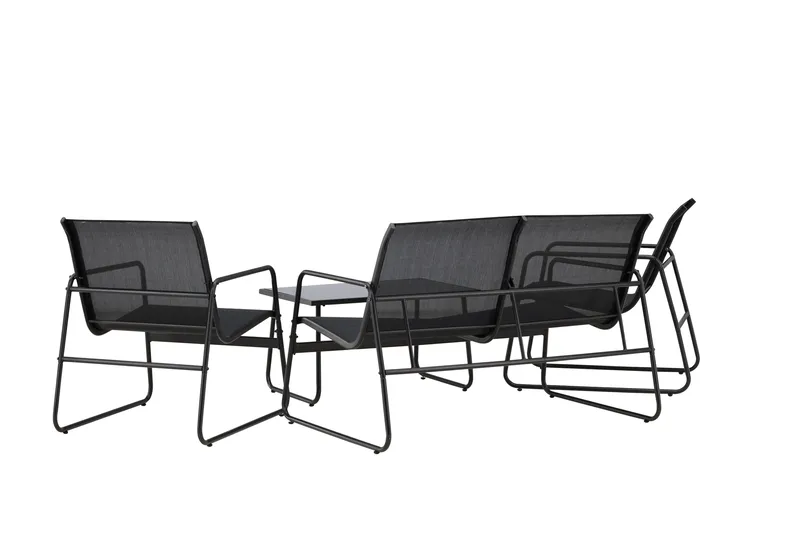Scopello Sofagruppe Utendørs 4-seter - Svart - Hagemøbler & utemiljø - Hagegruppe - Sofagruppe utendørs