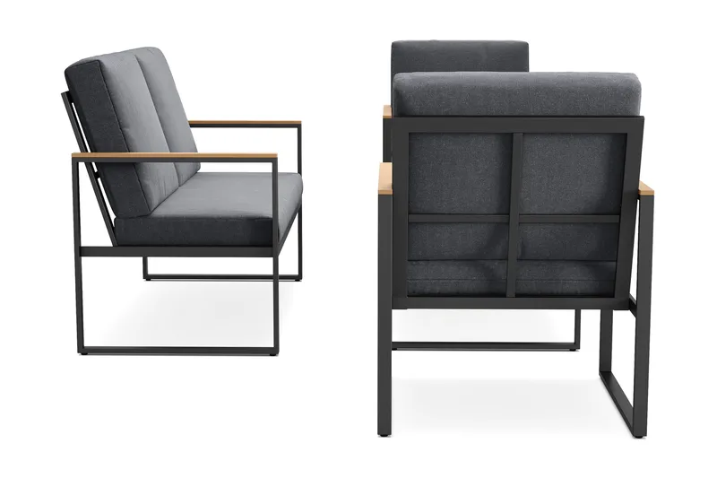 Serena Sofagruppe 4-seter - Antrasitt - Hagemøbler & utemiljø - Hagegruppe - Sofagruppe utendørs