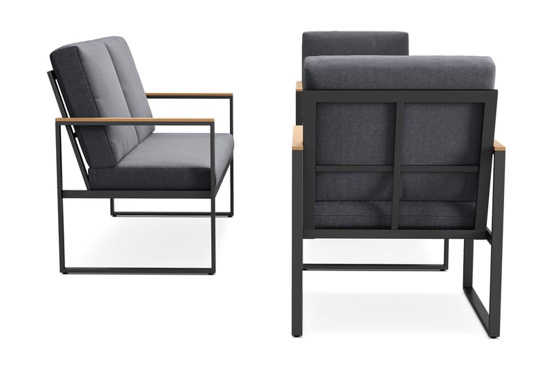 Serena Sofagruppe 4-seter - Antrasitt - Hagemøbler & utemiljø - Hagegruppe - Sofagruppe utendørs