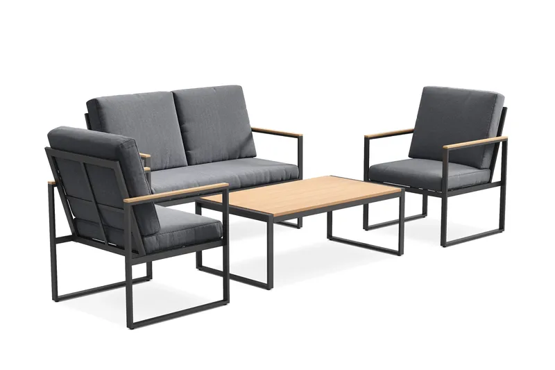 Serena Sofagruppe 4-seter - Antrasitt - Hagemøbler & utemiljø - Hagegruppe - Sofagruppe utendørs