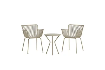 Sifnos kafégruppe utendørs - Beige - Hagemøbler & utemiljø - Hagegruppe - Cafemøbler & cafesett