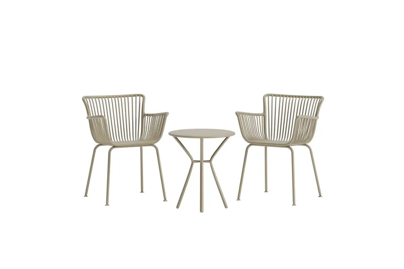 Sifnos kafégruppe utendørs - Beige - Hagemøbler & utemiljø - Hagegruppe - Cafemøbler & cafesett