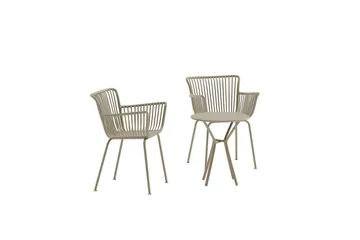 Sifnos kafégruppe utendørs - Beige - Hagemøbler & utemiljø - Hagegruppe - Cafemøbler & cafesett
