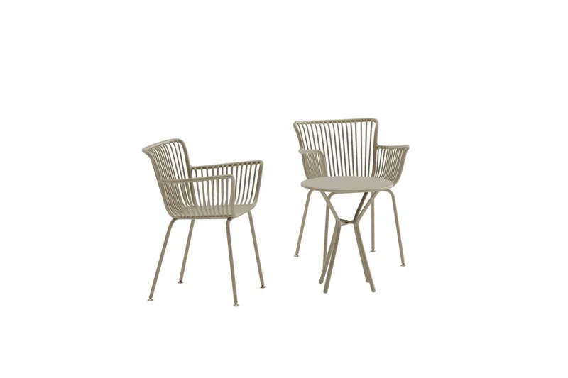 Sifnos kafégruppe utendørs - Beige - Hagemøbler & utemiljø - Hagegruppe - Cafemøbler & cafesett