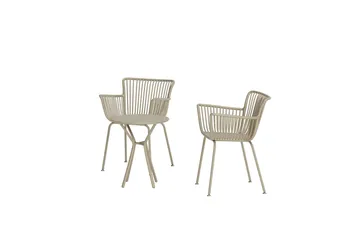 Sifnos kafégruppe utendørs - Beige - Hagemøbler & utemiljø - Hagegruppe - Cafemøbler & cafesett