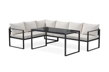 Silvia loungegruppe utendørs - Svart - Hagemøbler & utemiljø - Hagegruppe - Sofagruppe utendørs