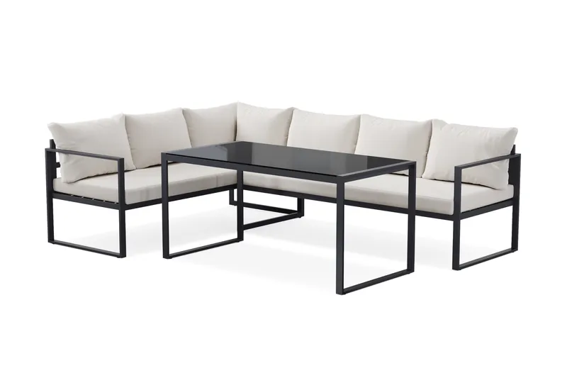 Silvia loungegruppe utendørs - Svart - Hagemøbler & utemiljø - Hagegruppe - Sofagruppe utendørs