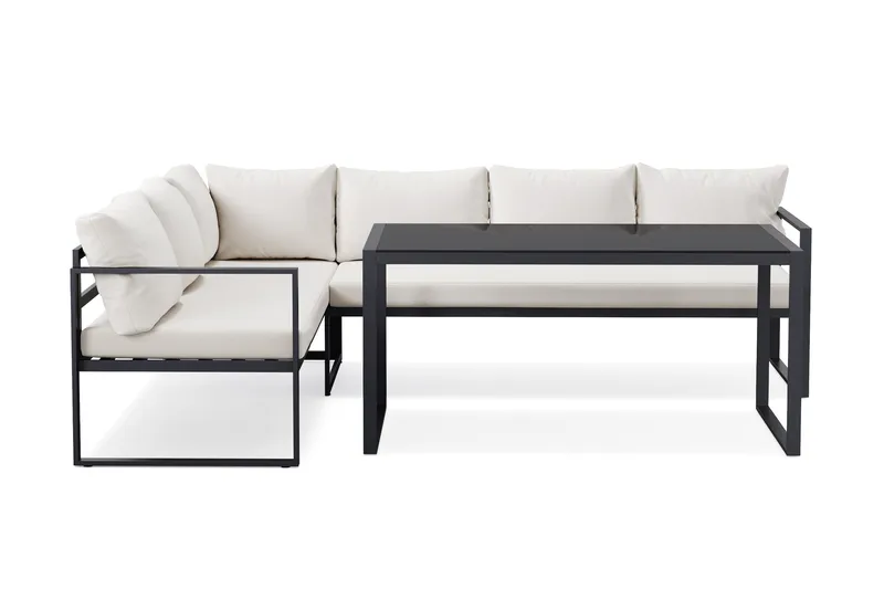 Silvia loungegruppe utendørs, Svart