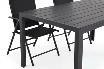 Siri spisegruppe utendørs 150 cm med 4 Maggie polstret sammenleggbar regulerbar stol - Hagemøbler & utemiljø - Hagegruppe - Spisegrupper hage