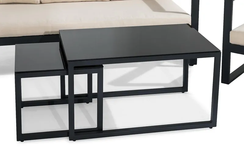 Sofagruppe Aspvik - Svart/Teak - Hagemøbler & utemiljø - Hagegruppe - Sofagruppe utendørs