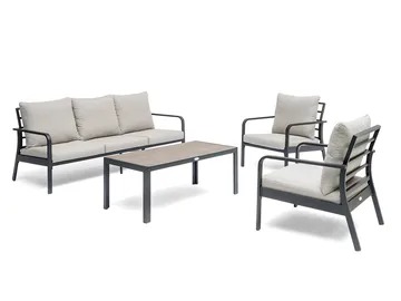 Sofagruppe Hillerstorp Hånger - Svart - Hagemøbler & utemiljø - Hagegruppe - Sofagruppe utendørs