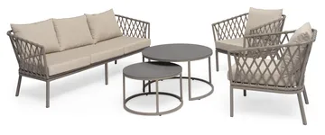 Sofagruppe Hillerstorp Village - Beige - Hagemøbler & utemiljø - Hagegruppe - Sofagruppe utendørs