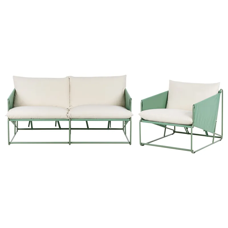 Sofagruppe utendørs 3-seter Ponte, Grønn/Beige