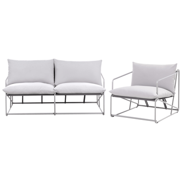 Sofagruppe utendørs 3-seter Ponte - Grå - Hagem øbler & utemiljø - Hagegruppe - Sofagruppe utendørs