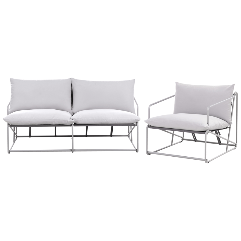 Sofagruppe utendørs 3-seter Ponte - Grå - Hagemøbler & utemiljø - Hagegruppe - Sofagruppe utendørs