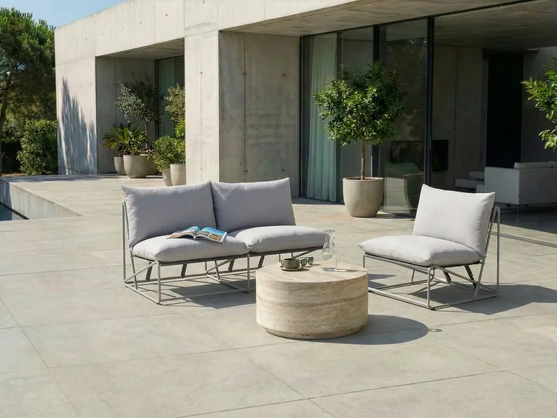 Sofagruppe utendørs 3-seter Pico - Grå - Hagemøbler & utemiljø - Hagegruppe - Sofagruppe utendørs