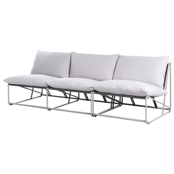 Sofagruppe utendørs 3-seter Pico - Grå - Hagemøbler & utemiljø - Hagegruppe - Sofagruppe utendørs