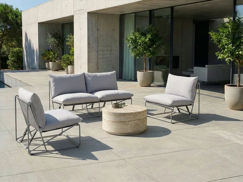 Sofagruppe utendørs 4-seter Pico - Grå - Hagemøbler & utemiljø - Hagegruppe - Sofagruppe utendørs