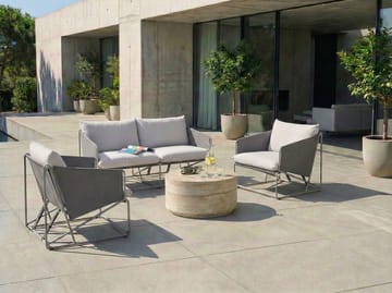 Sofagruppe utendørs 4-seter Ponte - Grå - Hagemøbler & utemiljø - Hagegruppe - Sofagruppe utendørs