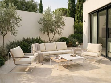Sofagruppe utendørs 5-seter Venaria med bord - Hvit/Beige - Hagemøbler & utemiljø - Hagegruppe - Sofagruppe utendørs