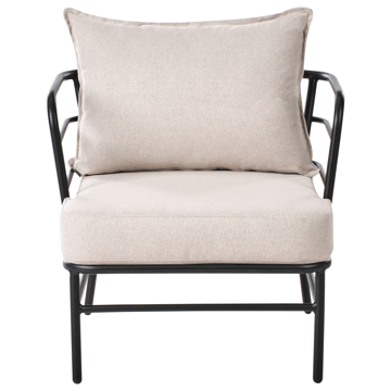 Sofagruppe utendørs 5-seter Ponzone - Beige/Svart - Hagemøbler & utemiljø - Hagegruppe - Sofagruppe utendørs