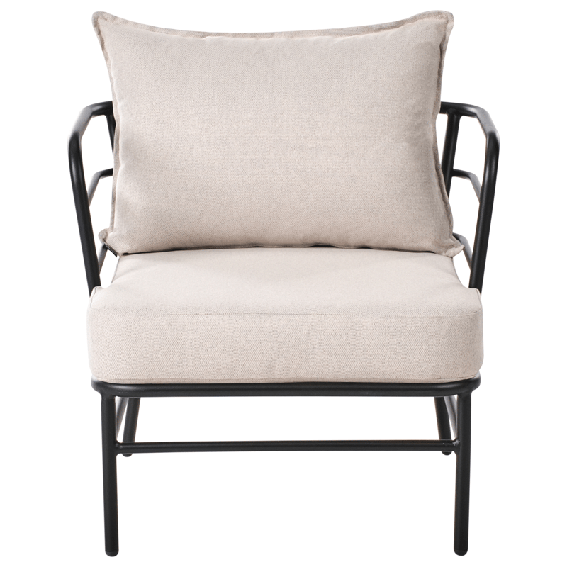 Sofagruppe utendørs 5-seter Ponzone - Beige/Svart - Hagemøbler & utemiljø - Hagegruppe - Sofagruppe utendørs