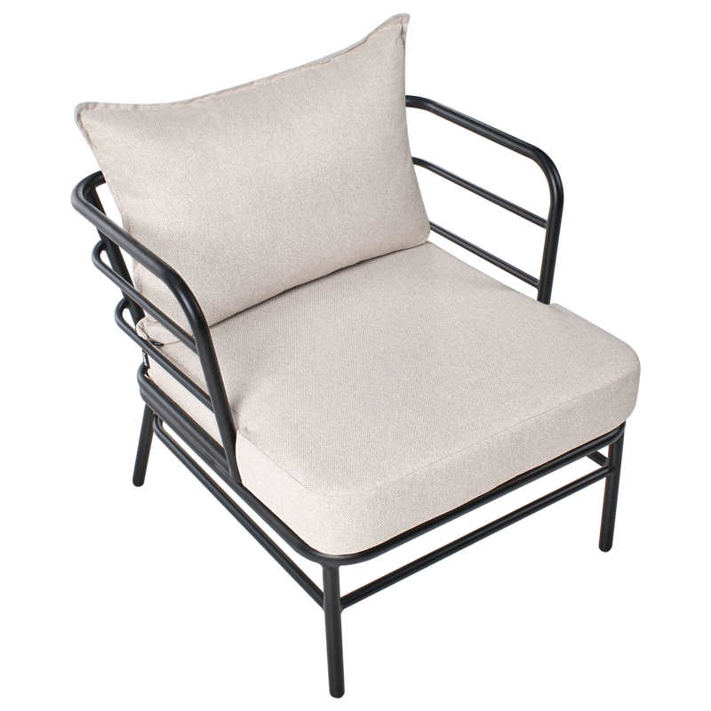 Sofagruppe utendørs 5-seter Ponzone - Beige/Svart - Hagemøbler & utemiljø - Hagegruppe - Sofagruppe utendørs