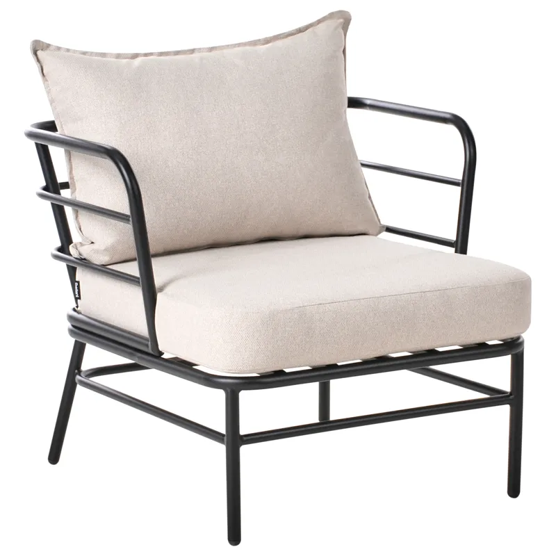 Sofagruppe utendørs 5-seter Ponzone - Beige/Svart - Hagemøbler & utemiljø - Hagegruppe - Sofagruppe utendørs