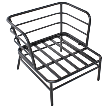 Sofagruppe utendørs 5-seter Ponzone - Beige/Svart - Hagemøbler & utemiljø - Hagegruppe - Sofagruppe utendørs