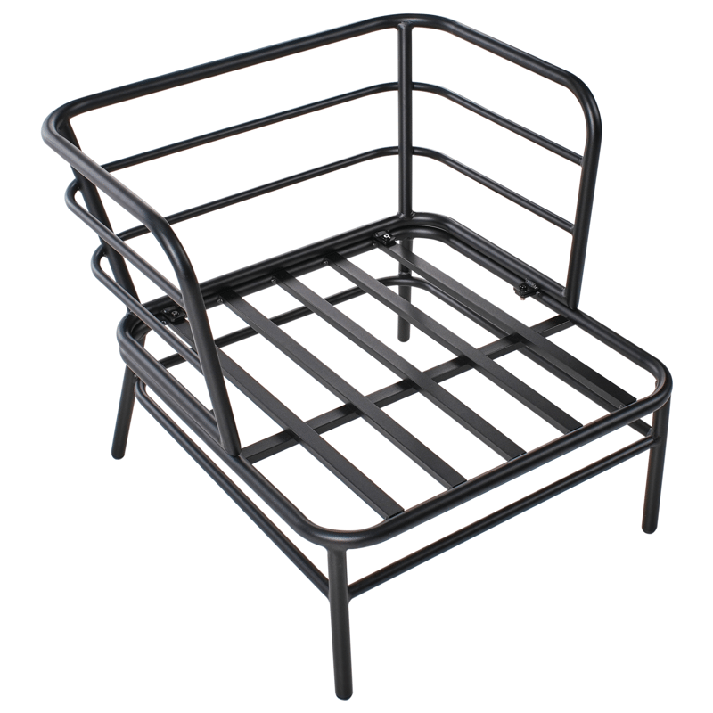 Sofagruppe utendørs 5-seter Ponzone - Beige/Svart - Hagemøbler & utemiljø - Hagegruppe - Sofagruppe utendørs